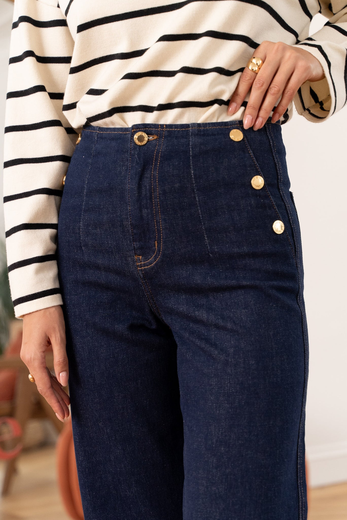 Navy Sailor Jeans