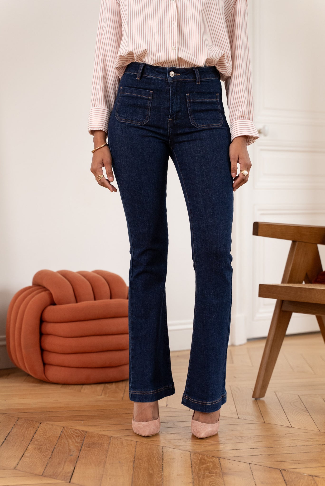 Bootcut flare deep blue jeans